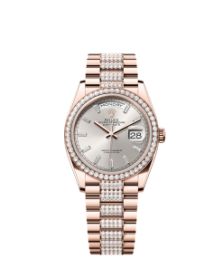 Rolex Day-Date 36  36 mm  Everose gold and diamonds 128345rbr-0082