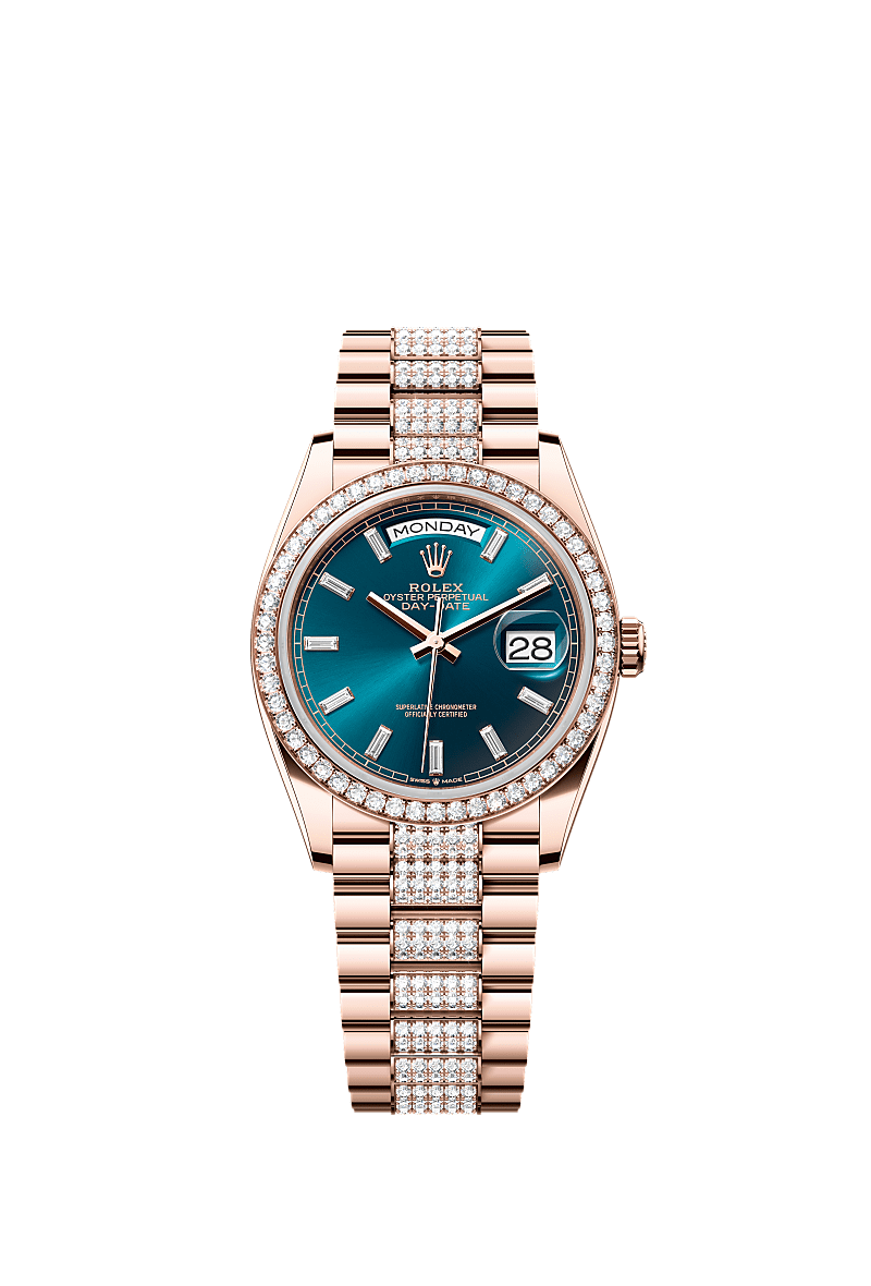 Rolex Day-Date 36 36 mm Everose gold and diamonds 128345rbr-0084