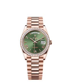 Rolex Day-Date 36  36 mm  Everose gold and diamonds 128345rbr-0085