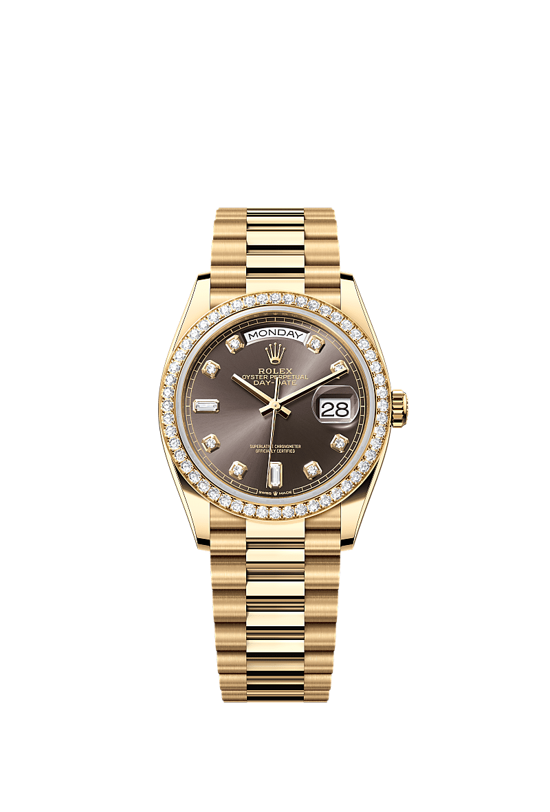 Rolex Day-Date 36 36 mm yellow gold and diamonds 128348rbr-0005