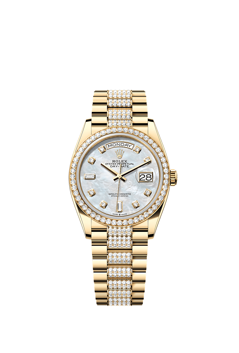 Rolex Day-Date 36 36 mm yellow gold and diamonds 128348rbr-0019