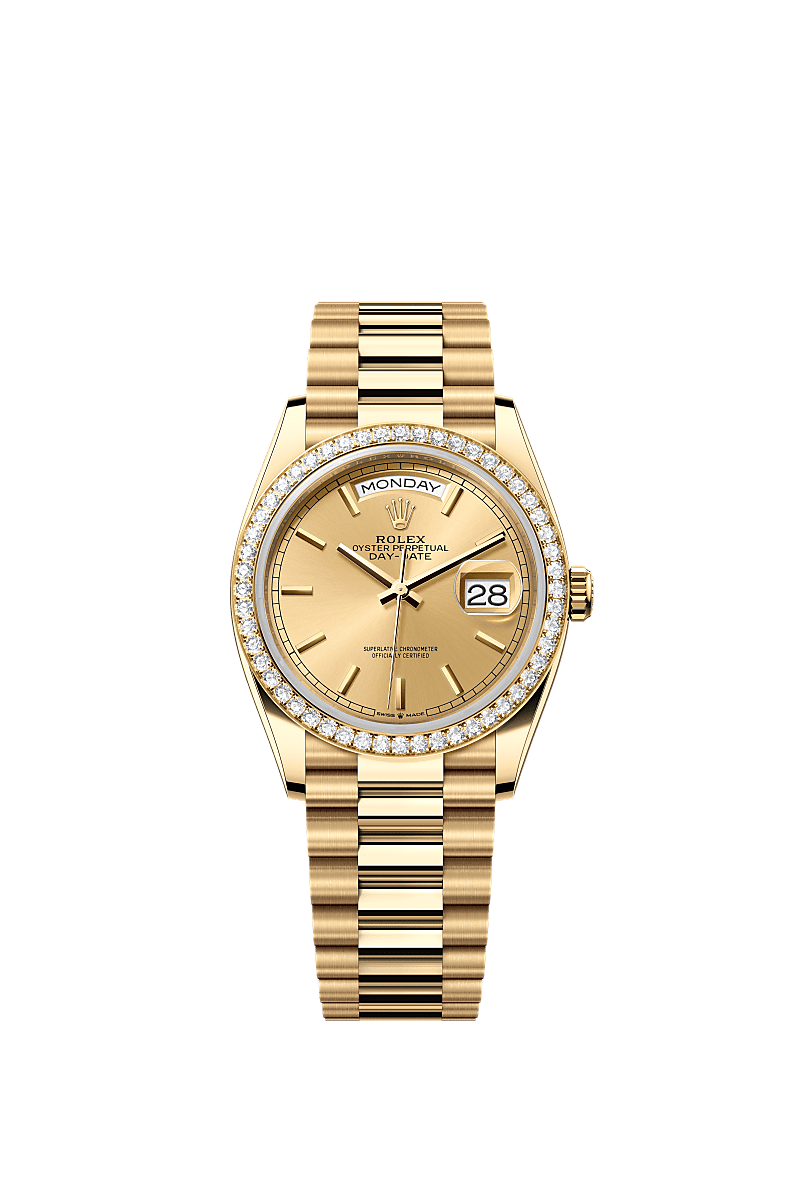 Rolex Day-Date 36 36 mm yellow gold and diamonds 128348rbr-0026