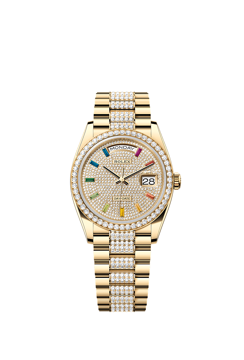 Rolex Day-Date 36 36 mm yellow gold and diamonds 128348rbr-0031