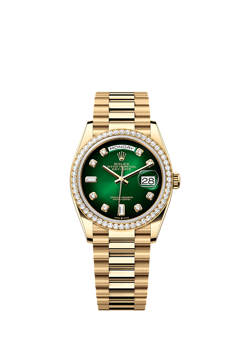 Rolex Day-Date 36 36 mm yellow gold and diamonds 128348rbr-0035