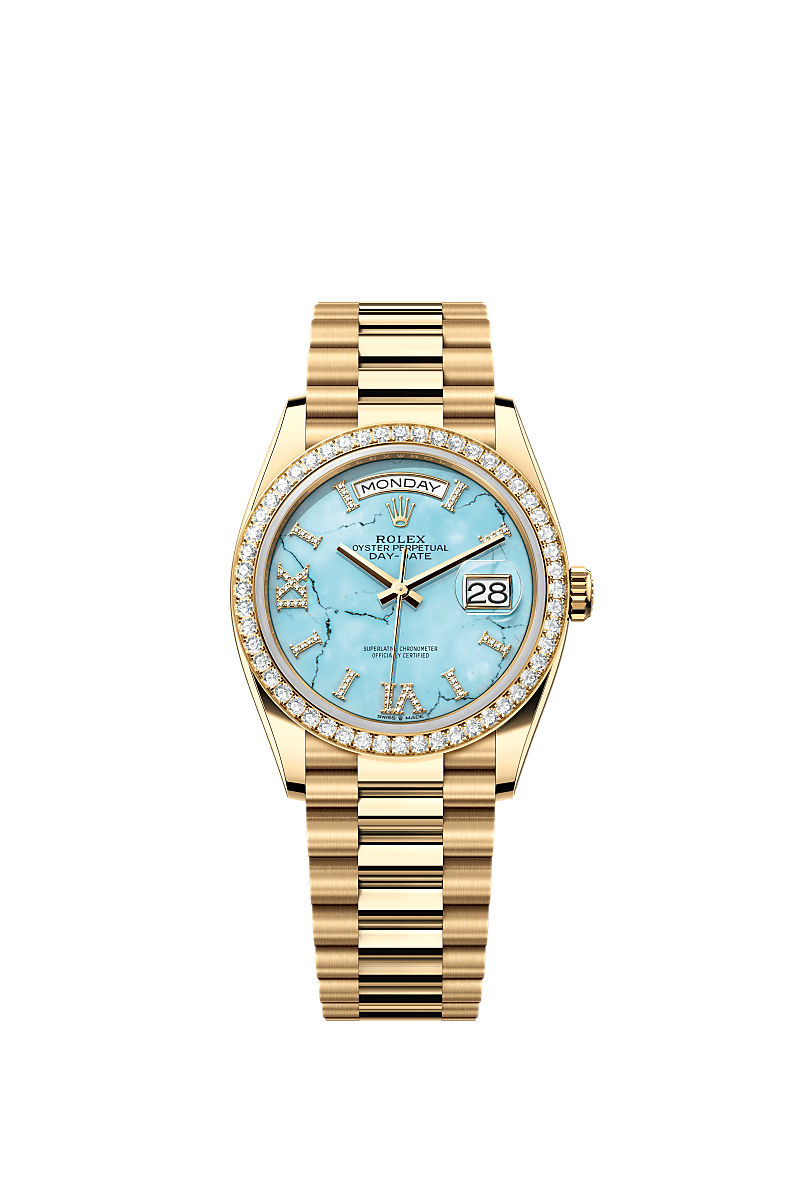 Rolex Day-Date 36 36 mm yellow gold and diamonds 128348rbr-0037