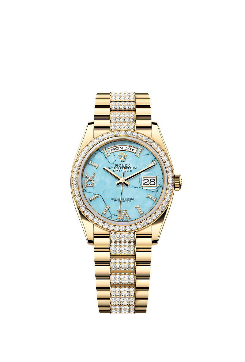 Rolex Day-Date 36 36 mm yellow gold and diamonds 128348rbr-0038