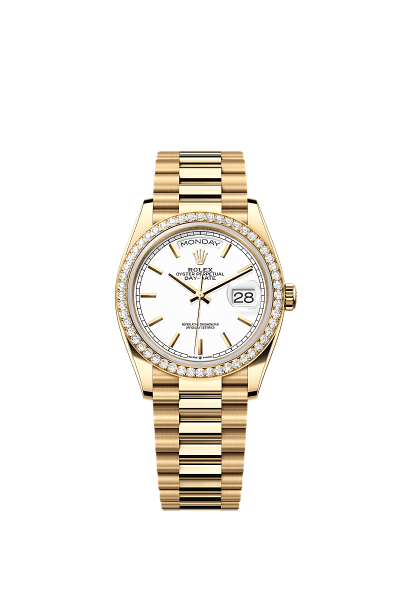 Rolex Day-Date 36 36 mm yellow gold and diamonds 128348rbr-0047