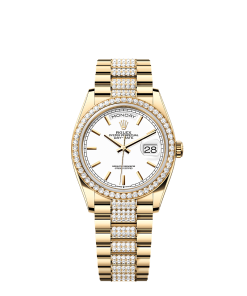 Rolex Day-Date 36  36 mm  yellow gold and diamonds 128348rbr-0048