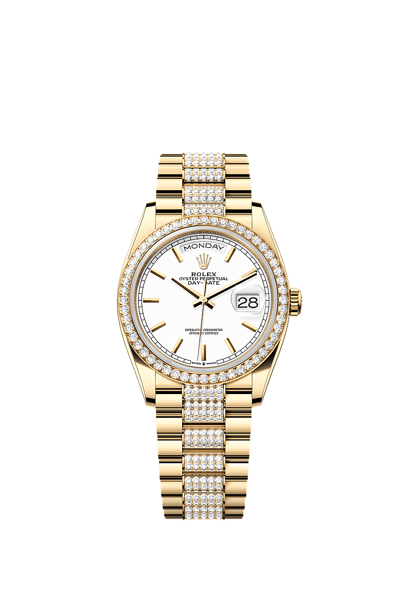 Rolex Day-Date 36 36 mm yellow gold and diamonds 128348rbr-0048