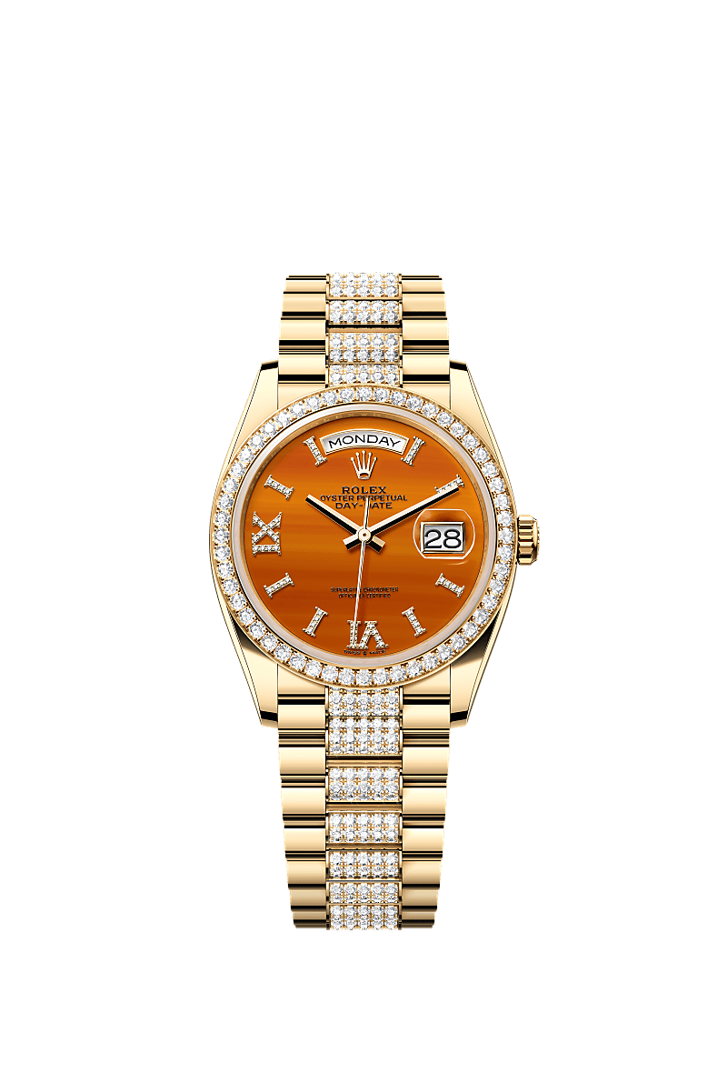Rolex Day-Date 36 36 mm yellow gold and diamonds 128348rbr-0050