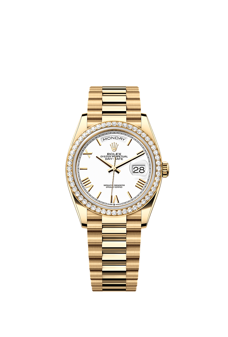 Rolex Day-Date 36 36 mm yellow gold and diamonds 128348rbr-0064
