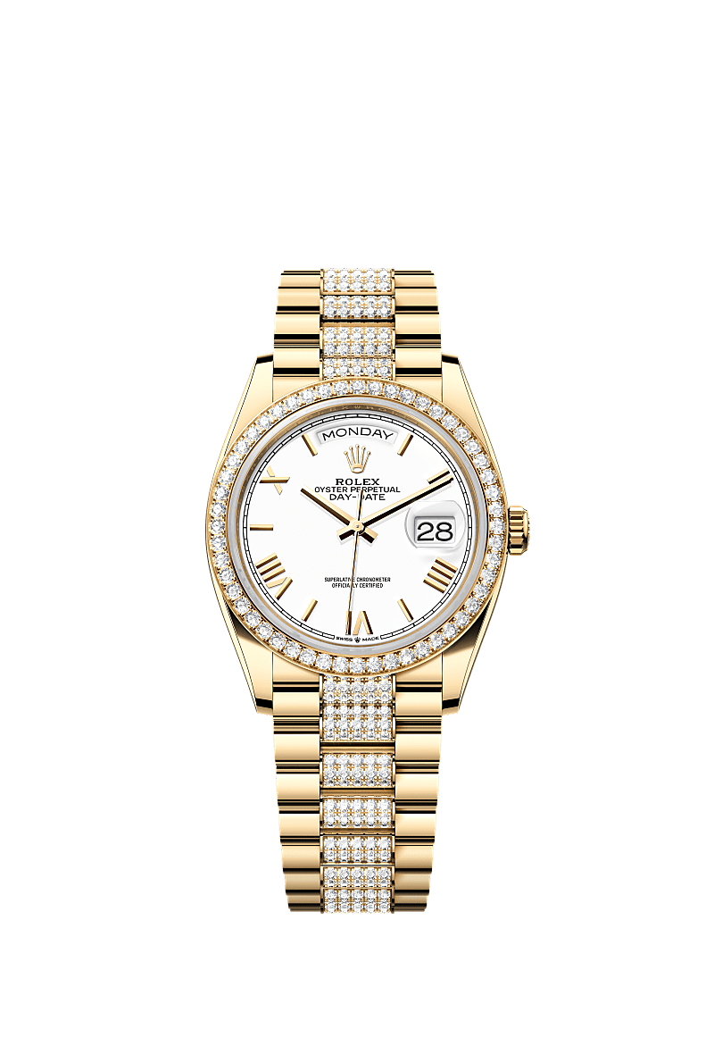 Rolex Day-Date 36 36 mm yellow gold and diamonds 128348rbr-0065