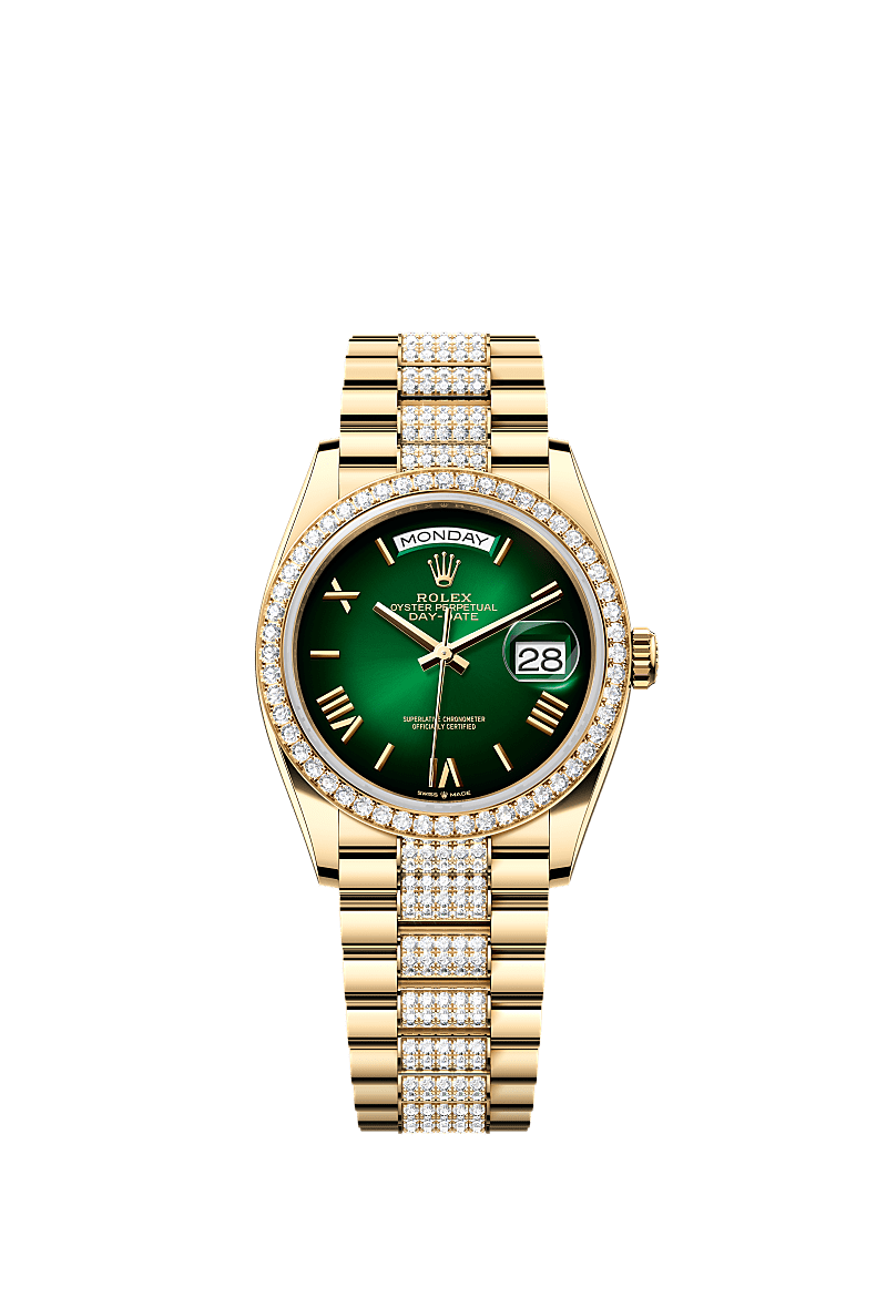 Rolex Day-Date 36 36 mm yellow gold and diamonds 128348rbr-0069