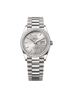 Rolex Day-Date 36  36 mm  white gold and diamonds 128349rbr-0001