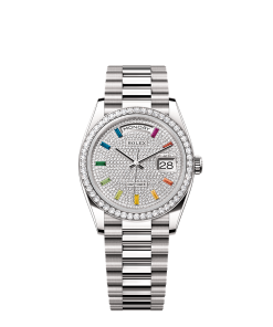 Rolex Day-Date 36  36 mm  white gold and diamonds 128349rbr-0006