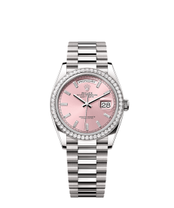 Rolex Day-Date 36  36 mm  white gold and diamonds 128349rbr-0053