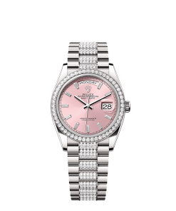 Rolex Day-Date 36  36 mm  white gold and diamonds 128349rbr-0054