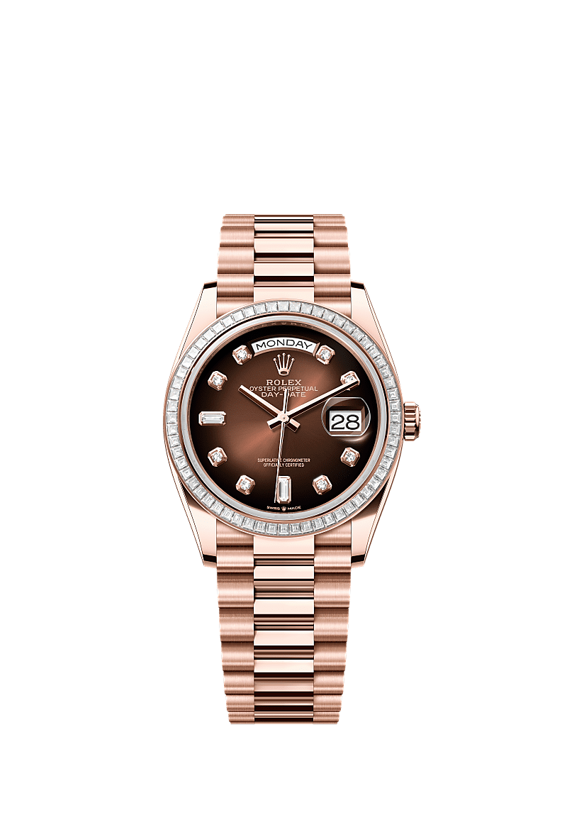Rolex Day-Date 36 36 mm Everose gold and diamonds 128395tbr-0004