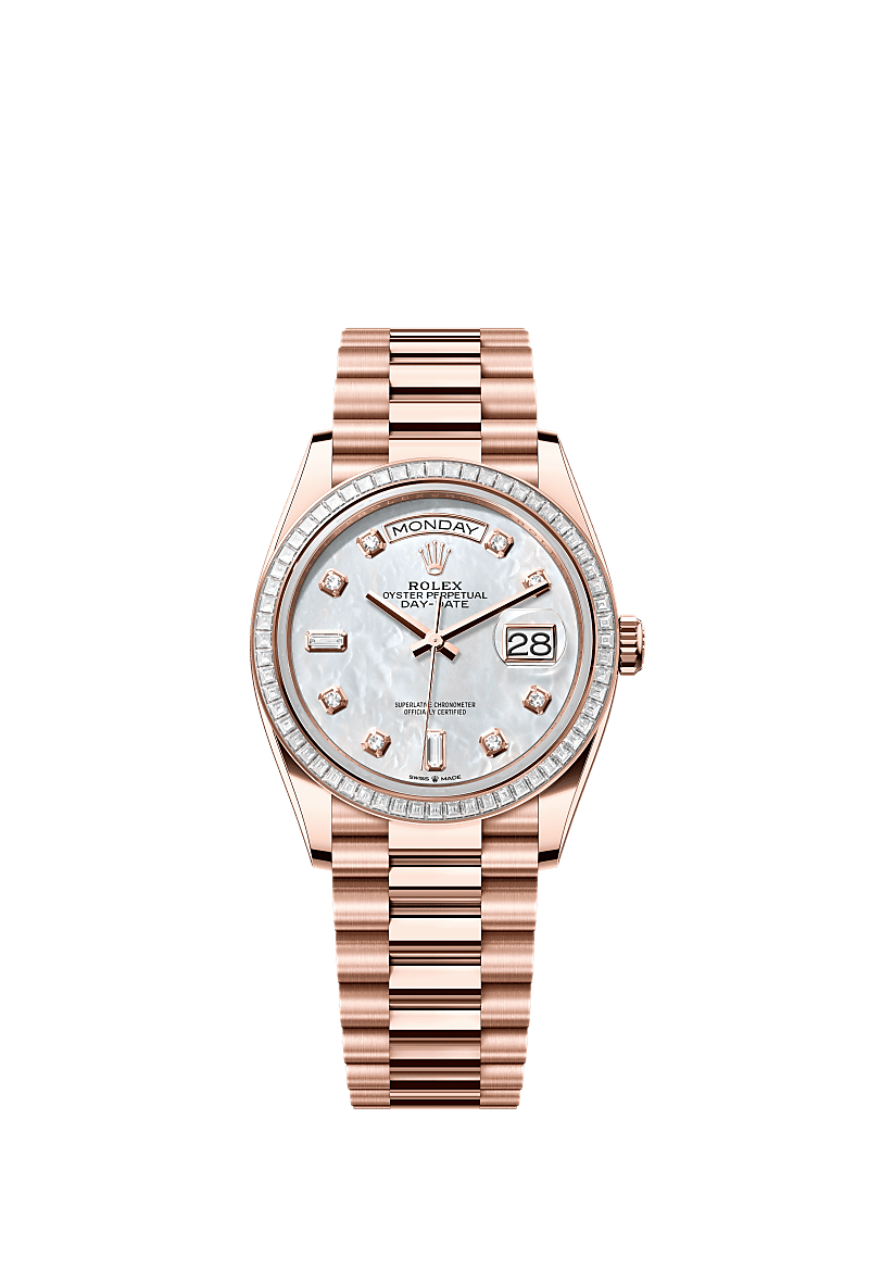 Rolex Day-Date 36 36 mm Everose gold and diamonds 128395tbr-0006