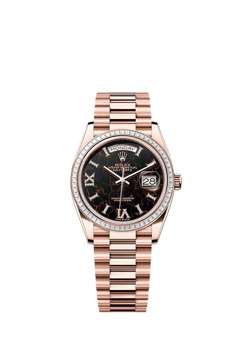 Rolex Day-Date 36 36 mm Everose gold and diamonds 128395tbr-0010