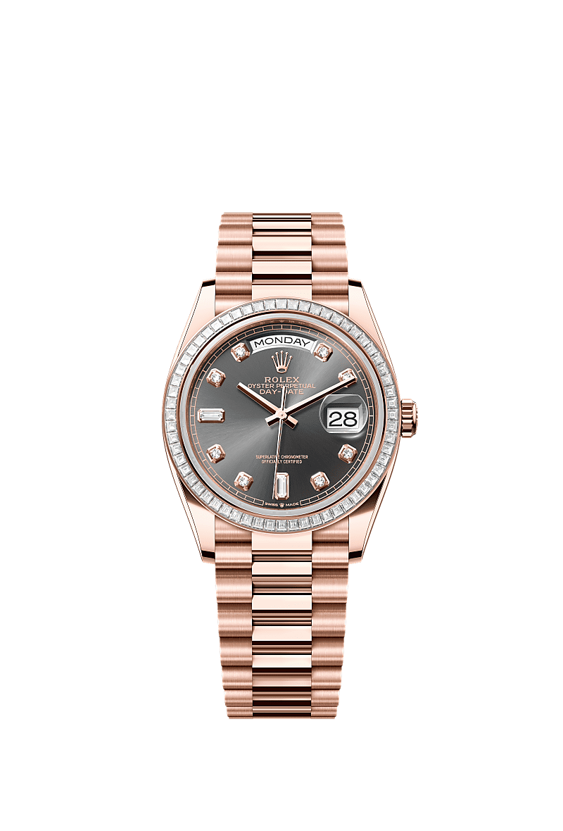 Rolex Day-Date 36 36 mm Everose gold and diamonds 128395tbr-0012