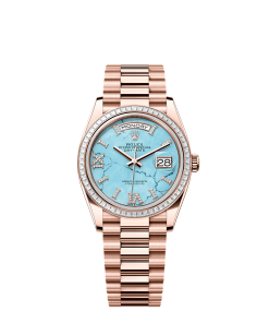 Rolex Day-Date 36  36 mm  Everose gold and diamonds 128395tbr-0018