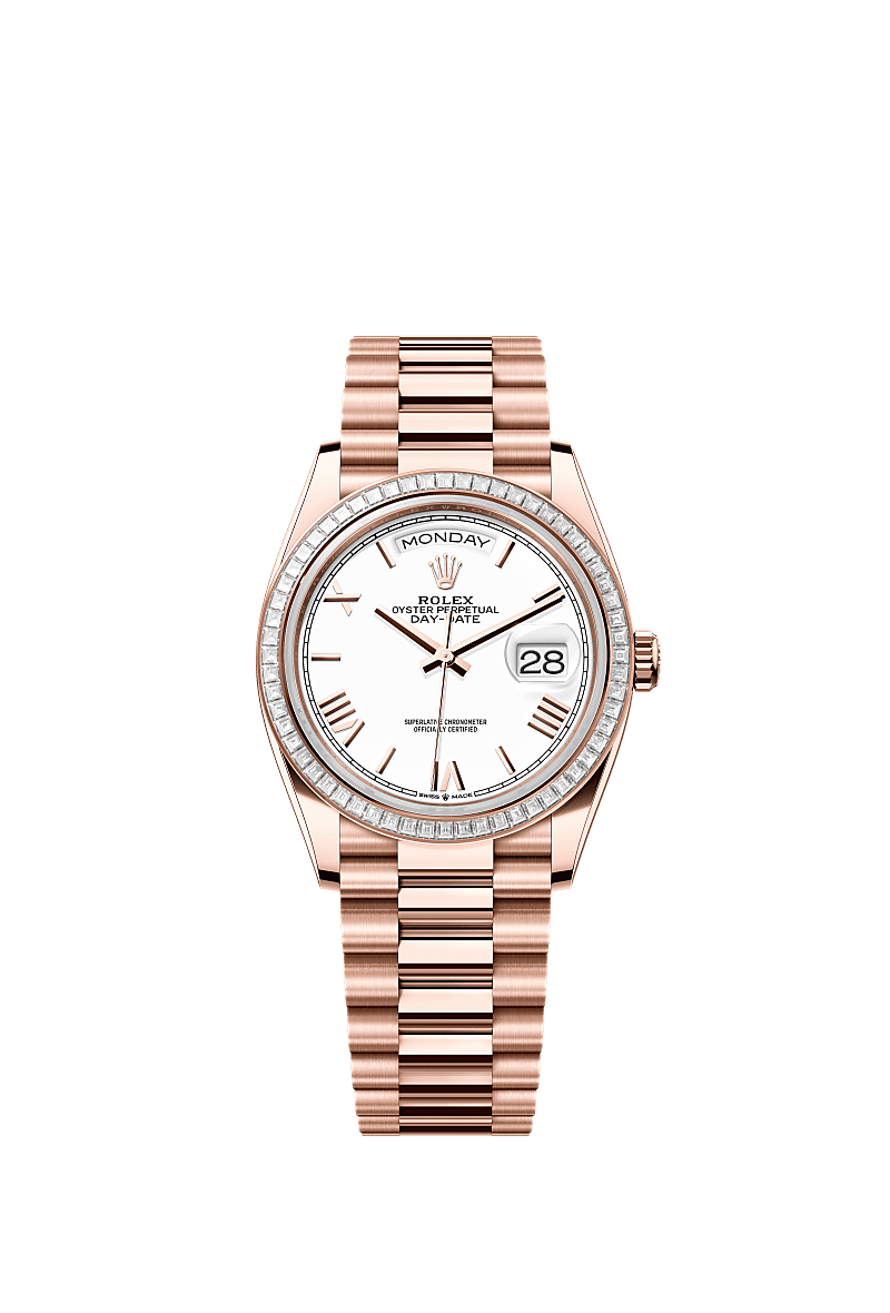 Rolex Day-Date 36 36 mm Everose gold and diamonds 128395tbr-0022