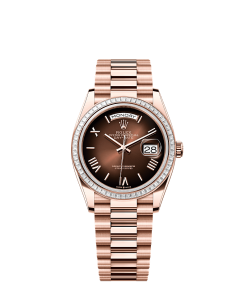 Rolex Day-Date 36  36 mm  Everose gold and diamonds 128395tbr-0024