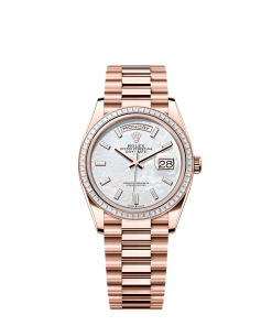 Rolex Day-Date 36  36 mm  Everose gold and diamonds 128395tbr-0026