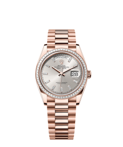 Rolex Day-Date 36  36 mm  Everose gold and diamonds 128395tbr-0030