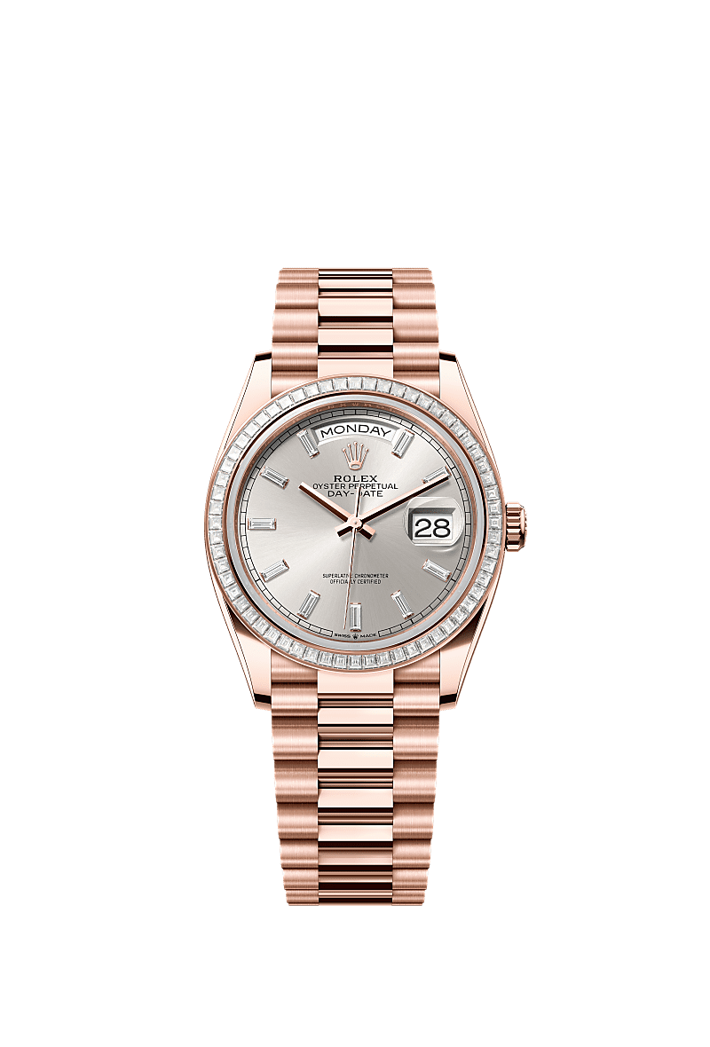 Rolex Day-Date 36 36 mm Everose gold and diamonds 128395tbr-0030