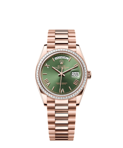 Rolex Day-Date 36  36 mm  Everose gold and diamonds 128395tbr-0033