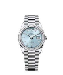 Rolex Day-Date 36  36 mm  platinum and diamonds 128396tbr-0003