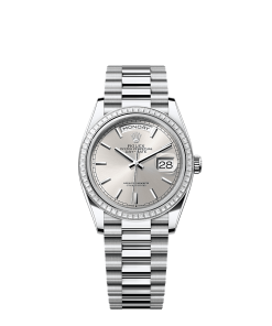 Rolex Day-Date 36  36 mm  platinum and diamonds 128396tbr-0004