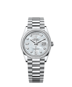 Rolex Day-Date 36  36 mm  platinum and diamonds 128396tbr-0005