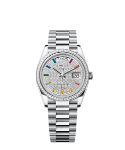Rolex Day-Date 36  36 mm  platinum and diamonds 128396tbr-0006