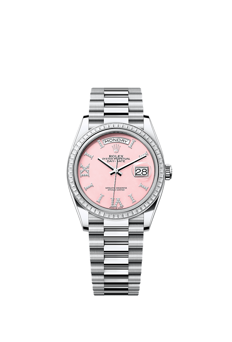 Rolex Day-Date 36 36 mm platinum and diamonds 128396tbr-0009