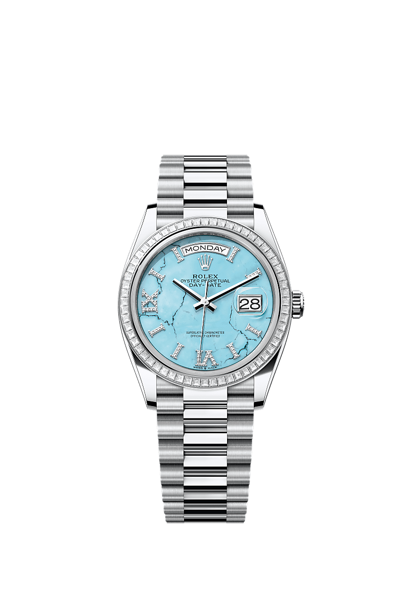 Rolex Day-Date 36 36 mm platinum and diamonds 128396tbr-0016