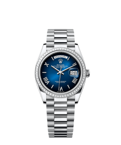 Rolex Day-Date 36  36 mm  platinum and diamonds 128396tbr-0021