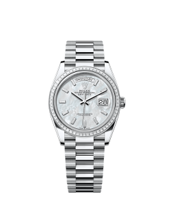 Rolex Day-Date 36  36 mm  platinum and diamonds 128396tbr-0022