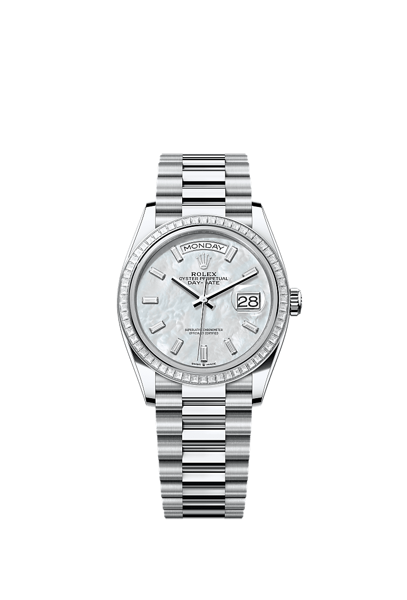 Rolex Day-Date 36 36 mm platinum and diamonds 128396tbr-0022