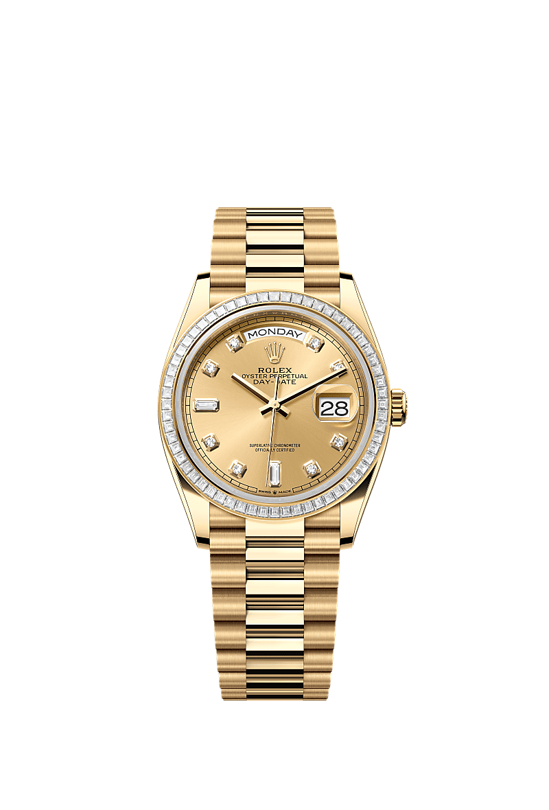 Rolex Day-Date 36 36 mm yellow gold and diamonds 128398tbr-0002
