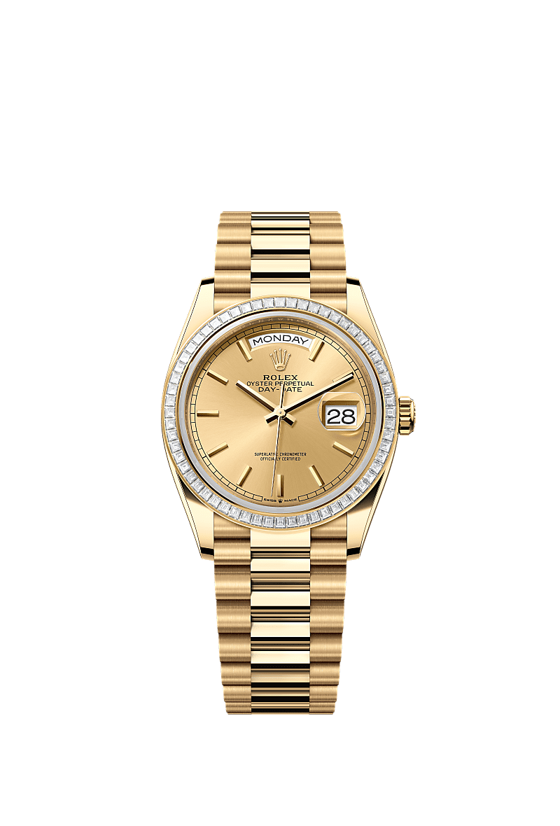 Rolex Day-Date 36 36 mm yellow gold and diamonds 128398tbr-0010