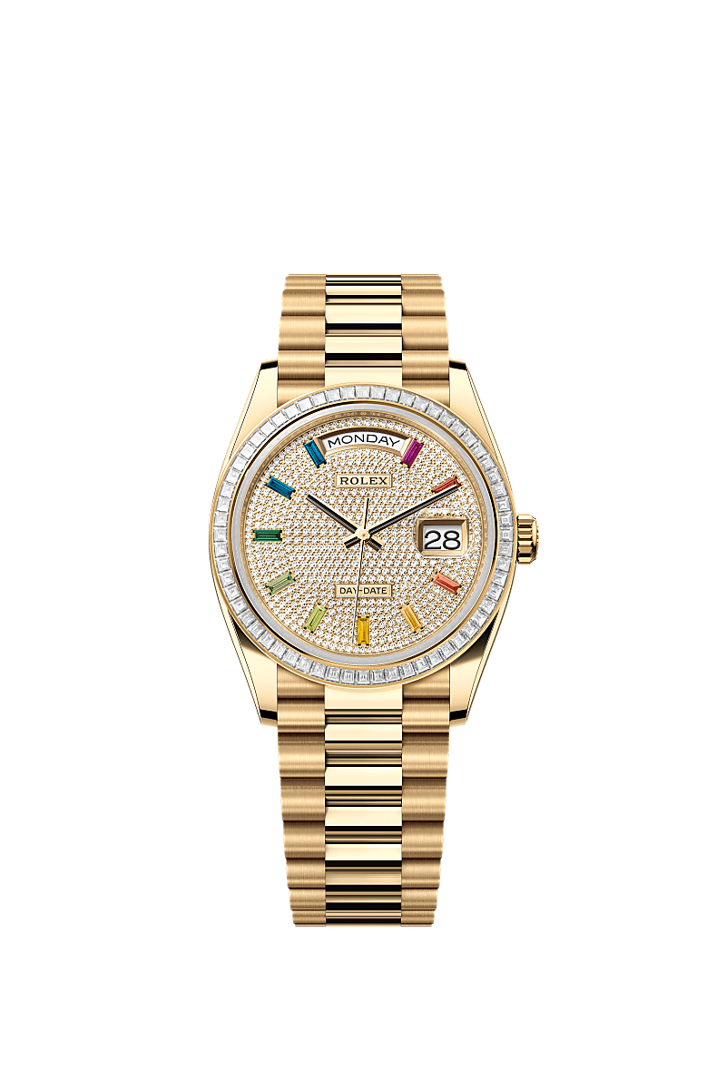 Rolex Day-Date 36 36 mm yellow gold and diamonds 128398tbr-0012