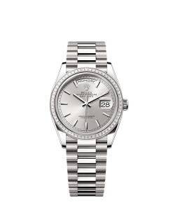 Rolex Day-Date 36  36 mm  white gold and diamonds 128399tbr-0001