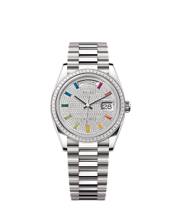 Rolex Day-Date 36  36 mm  white gold and diamonds 128399tbr-0005