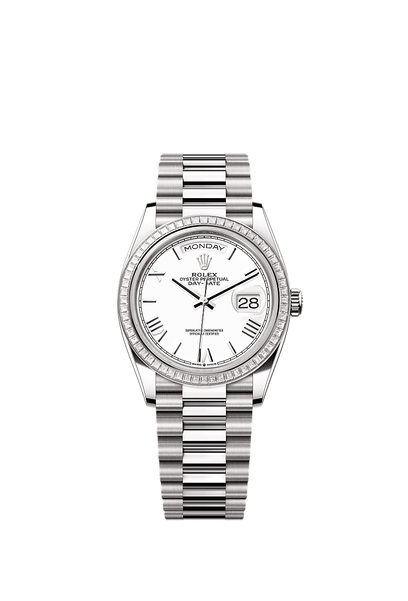 Rolex Day-Date 36 36 mm white gold and diamonds 128399tbr-0019
