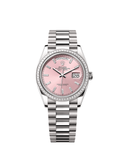 Rolex Day-Date 36  36 mm  white gold and diamonds 128399tbr-0029