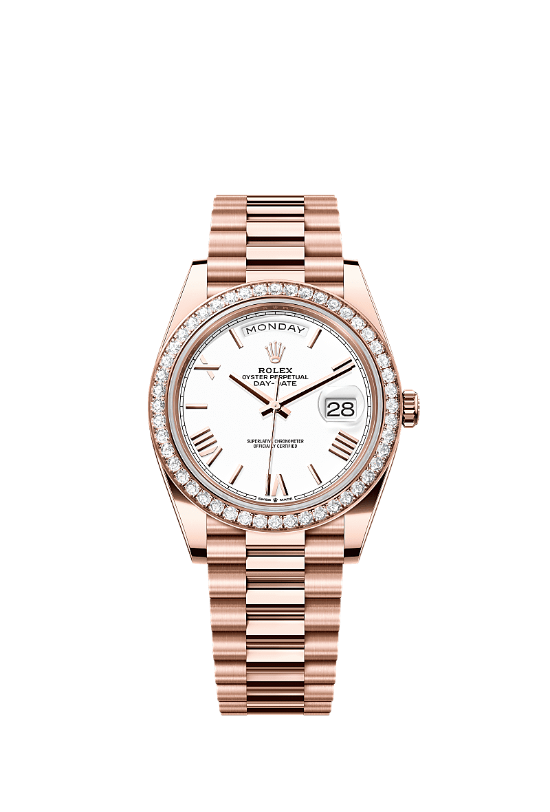 Rolex Day-Date 40 40 mm Everose gold and diamonds 228345rbr-0012