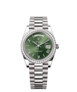 Rolex Day-Date 40 40 mm white gold and diamonds 228349rbr-0030
